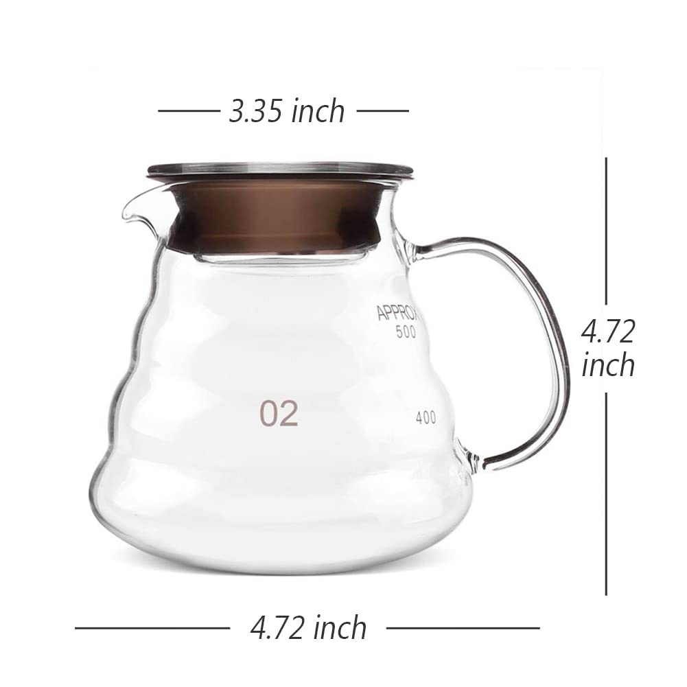Glass Coffee Server, Pour Over Carafe Pot, Coffee Pot